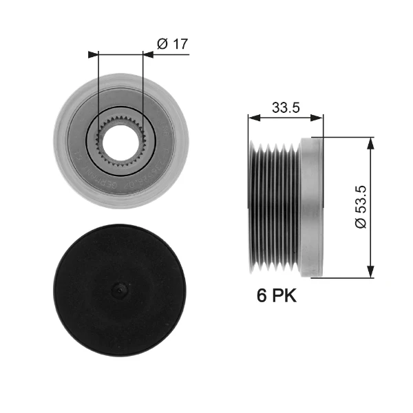 Polea de alternador на BMW 3 (E46)