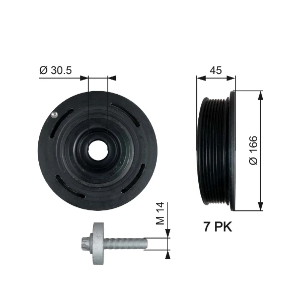 Polea cigueñal Renault Master 2 (CD, HD, U0D)