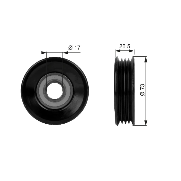 Rodillo, correa trapecial poli V Subaru Impreza 1 (GC)