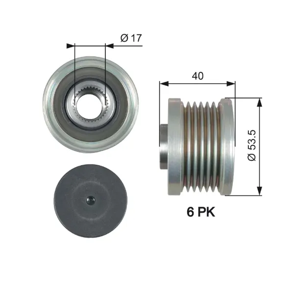 Polea alternador Nissan Qashqai I