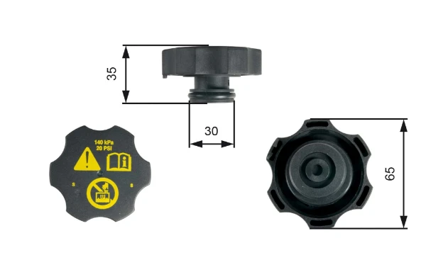 Tapón de expansión de refrigerante/anticongelante Opel Mokka 