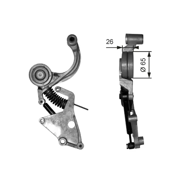 Tensor de correa poli V 534015910 LUK