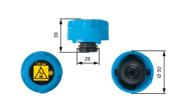 Tapón de expansión de refrigerante/anticongelante Fiat Fiorino Qubo (225)