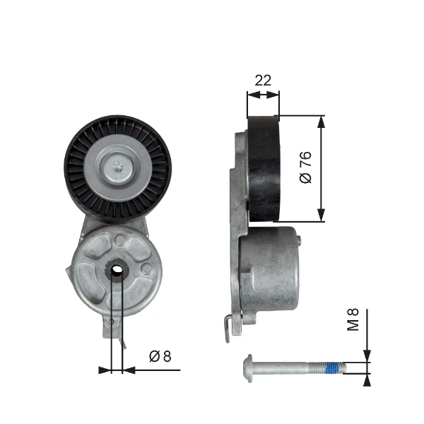 1387199 Ford tensor de correa, correa poli v