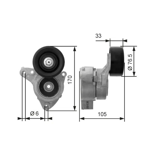 Tensor de correa poli V Honda Civic VII