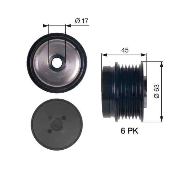 Polea alternador K53013554AF Fiat/Alfa/Lancia