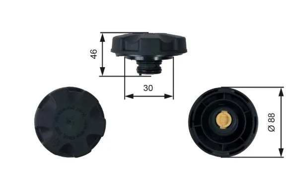Tapón depósito de refrigerante RC248 Gates