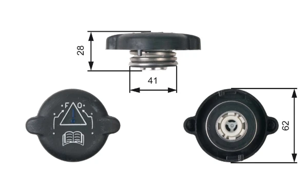 Tapón de expansión de refrigerante/anticongelante Peugeot 405 2 (4B)