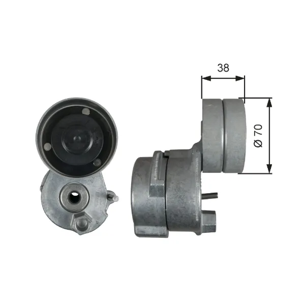 Tensor de correa poli V T38680 Gates