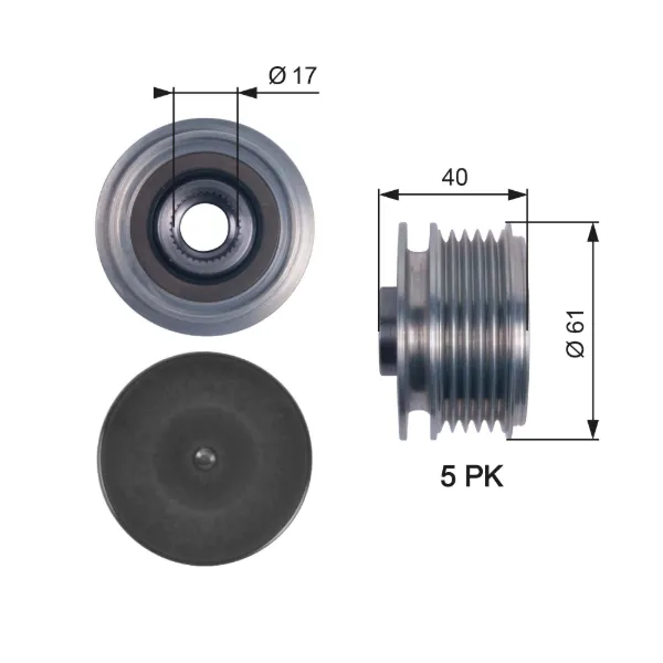Polea alternador Hyundai I10 PA