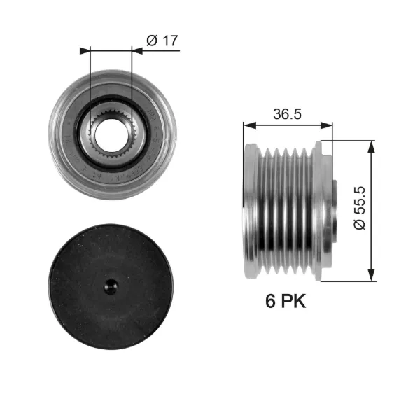 Polea alternador BMW 3 E46