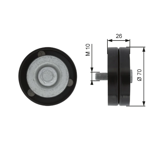 Rodillo, correa trapecial poli V Jeep Cherokee 