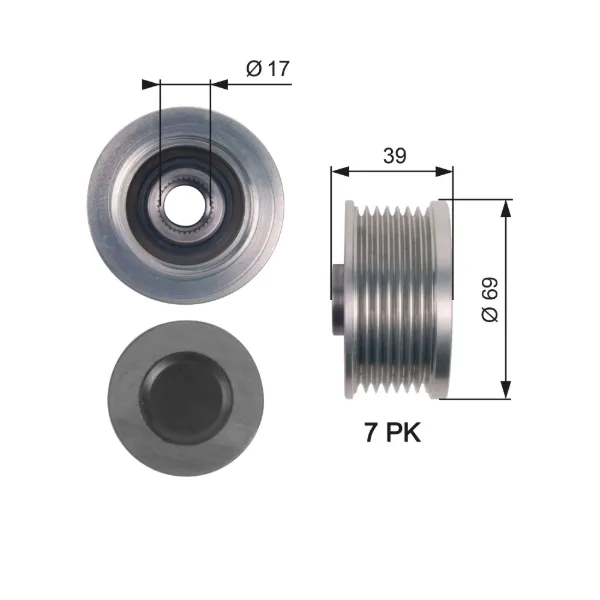 Polea alternador Nissan Navara NP300 III