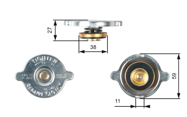 Tapa de radiador Opel Kadett D 
