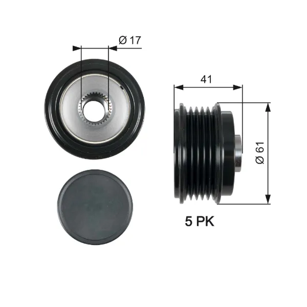 Polea alternador Hyundai Elantra V