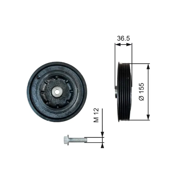 Polea de cigüeñal 93161259 Peugeot/Citroen