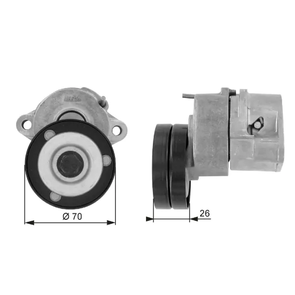 Tensor de correa poli V T38213 Gates