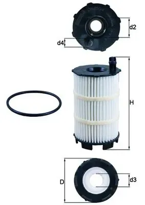Filtro de aceite OX3504D Mahle Original