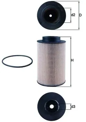 Filtro de combustible MAHLE KX1911D