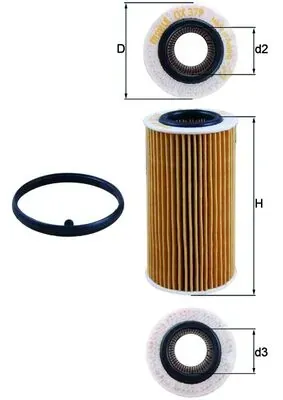 Filtro de aceite MAHLE OX379D
