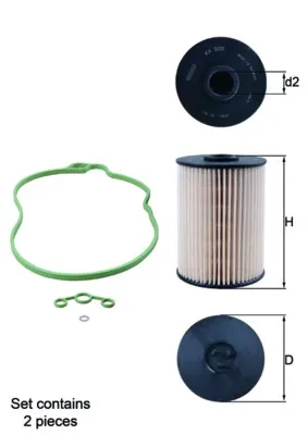 Filtro de combustible KX200DS Mahle Original