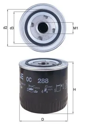 Filtro de aceite OC288 Mahle Original