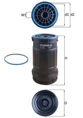 Filtro de combustible KC699D Mahle Original