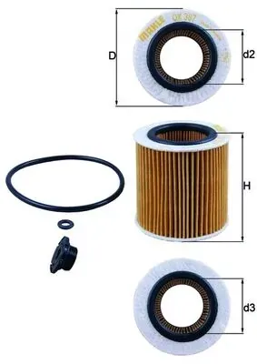 Filtro de aceite OX387D1 Mahle Original