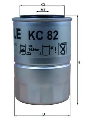 Filtro de combustible KC82D Mahle Original