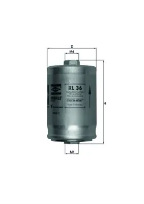Filtro de combustible KL36 Mahle Original