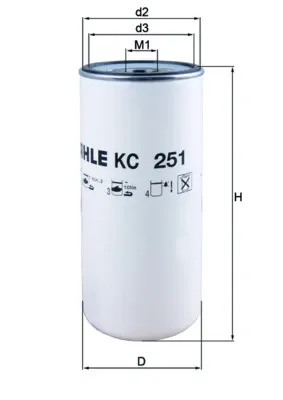 Filtro de combustible MAHLE KC251