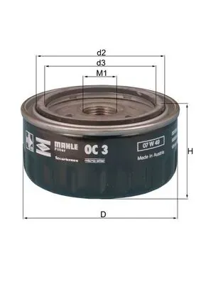Filtro de aceite OC3 Mahle Original