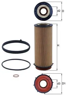 Filtro de aceite OX560D Mahle Original