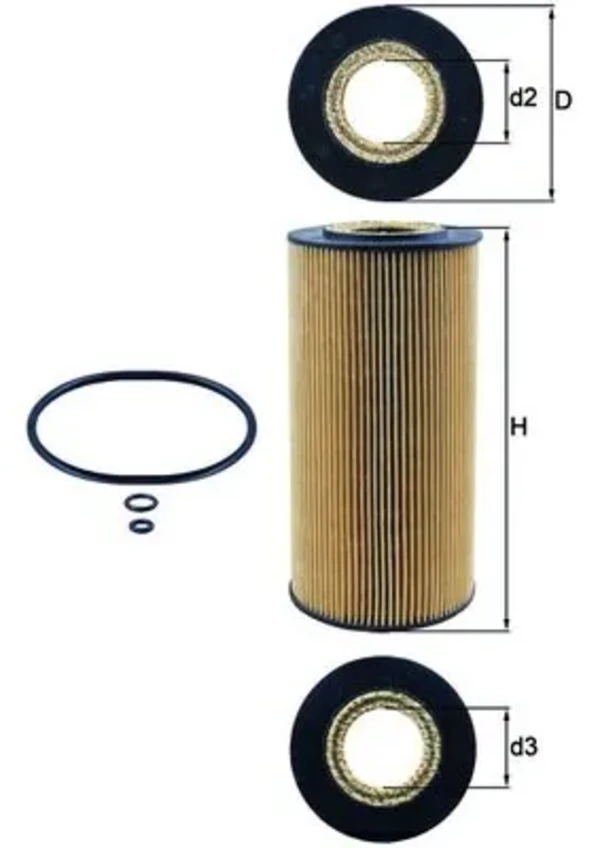 Filtro de aceite MAHLE OX1231D