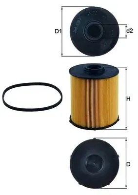 Filtro combustible MAHLE KX70D