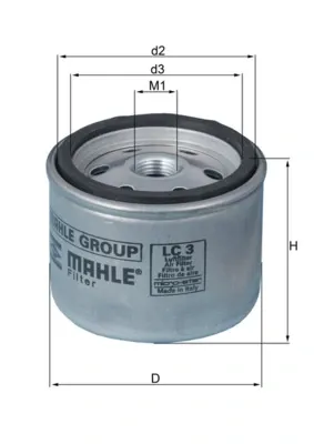 Filtro de aire comprimido de la turbina MAHLE LC3