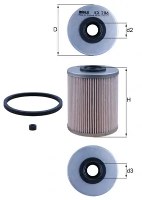 Filtro de combustible KX206D Mahle Original