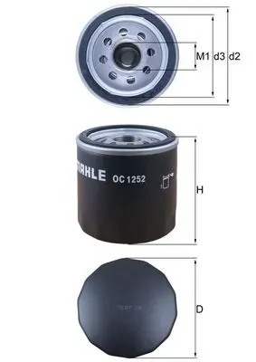 Filtro de aceite OC1252 Mahle Original