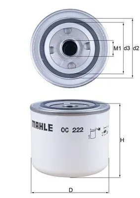 Filtro de aceite OC222 Mahle Original