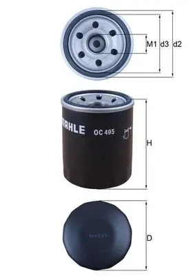 Filtro de aceite OC495 Mahle Original