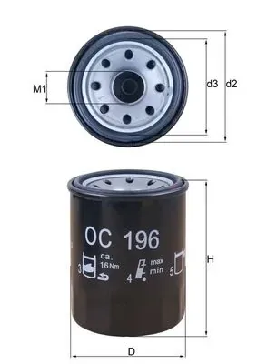 Filtro de aceite OC196 Mahle Original