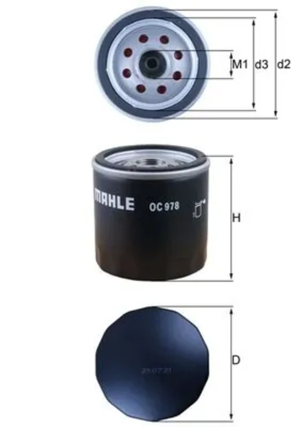 OC978 Mahle Original filtro de aceite