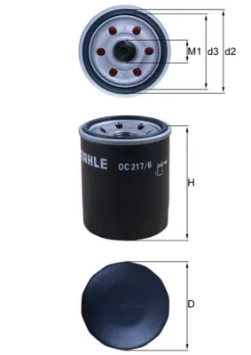 Filtro de aceite OC2176 Mahle Original