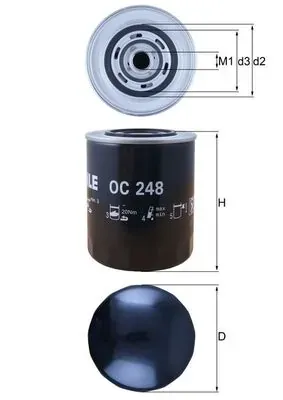 Filtro de aceite OC248 Mahle Original