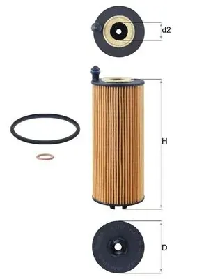 Filtro de aceite OX1302D Mahle Original