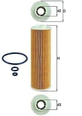 Filtro de aceite OX1835D1 Mahle Original
