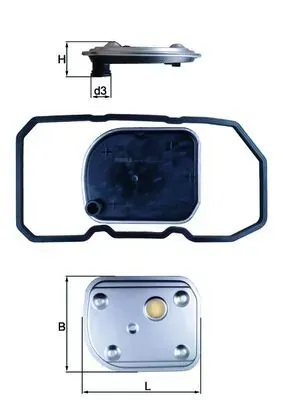 Filtro de transmisión automática HX158D Mahle Original