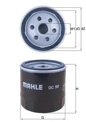 Filtro de aceite OC90 Mahle Original