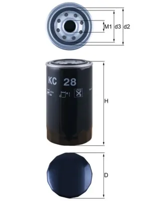 Filtro de combustible MAHLE KC28
