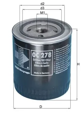 Filtro de aceite OC278 Mahle Original